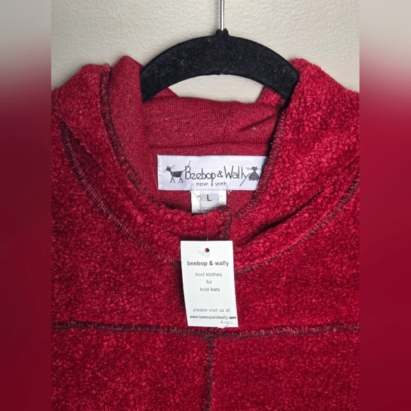 NWT Beebop & Wally NYC Hooded Fleece Mod Minimalist Dress, Large - Picture 3 of 4